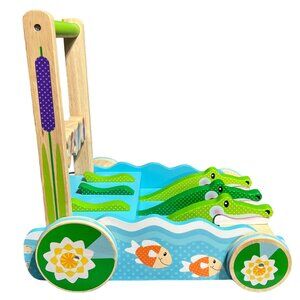 Melissa & Doug Alligator Wooden Push Toy